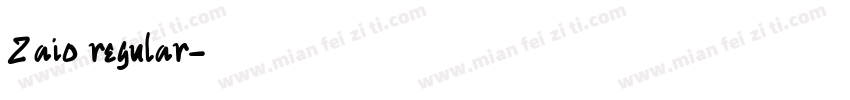 Zaio regular字体转换